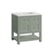 James Martin Vanities Breckenridge 30in Single Vanity, Smokey Celadon w/ 3 CM Eternal Jasmine Pearl Top 330-V30-SC-3EJP - alternate 2